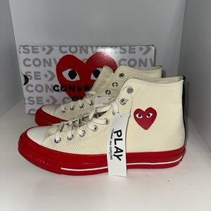 White converse all star play collab